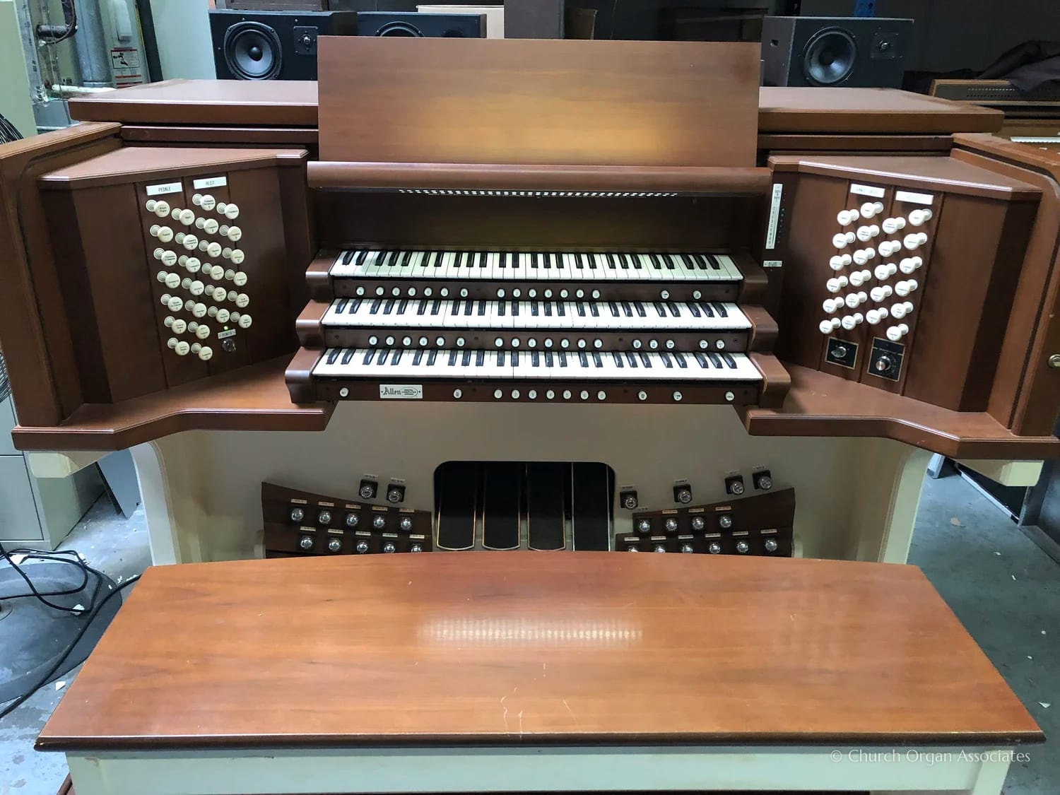 Used custom three-manual Allen ADC organ